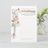 Carte de jeu Baby shower Fleur sauvage Tradition f (Debout devant)