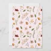 Carte de jeu Baby shower Fleur sauvage Tradition f (Dos)