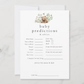 Carte de jeu Baby shower HANNAH Bear Baby Predicti (Devant)