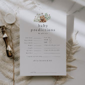 Carte de jeu Baby shower HANNAH Bear Baby Predicti