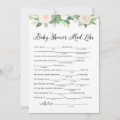 Carte de jeu Baby shower Libs DEVON Green (Devant)