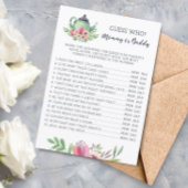 Carte de jeu baby shower maman ou papa