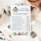 Carte de jeu baby shower maman ou papa