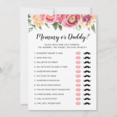 Carte de jeu Baby shower pour maman ou papa modifi (Devant)