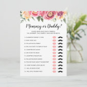 Carte de jeu Baby shower pour maman ou papa modifi (Debout devant)
