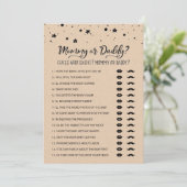 Carte de jeu Baby shower pour maman ou papa modifi (Debout devant)