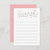 Carte de jeu Baby shower Star Wings and Advice (Devant / Derrière)