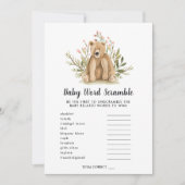 Carte de jeu baby shower Word Scramble (Devant)