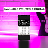 Carte de jeu Bachelorett Rock thème Punk