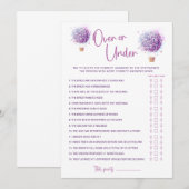 Carte de jeu Ballon Lilas Papillons Au-dessus et E (Devant / Derrière)