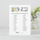 Carte de jeu bébé arrive bébé autour du monde (Debout devant)