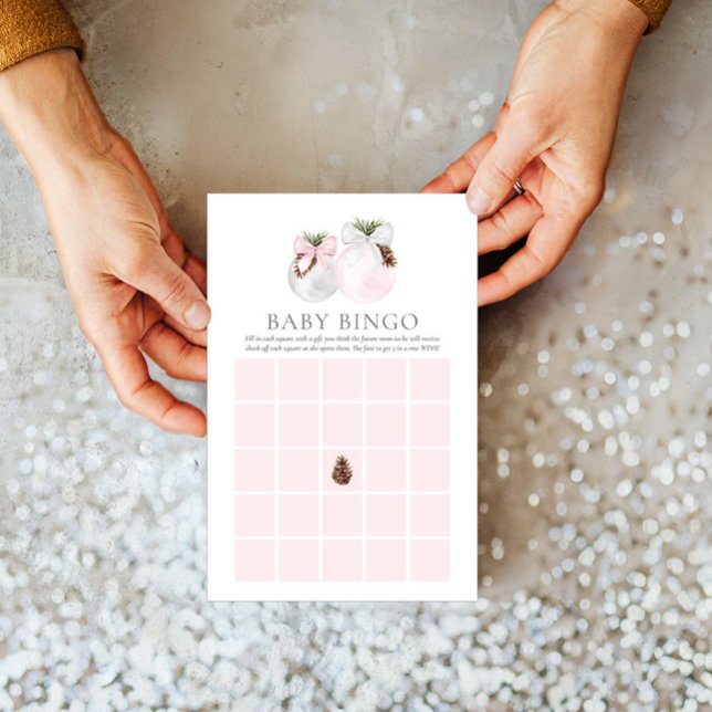 Carte de jeu Bingo Bingo Fille d'hiver (Winter Girl Baby Bingo Card)