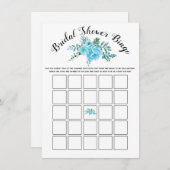 Carte de jeu Bingo de bingo de fleurs d'aquarelle (Devant / Derrière)