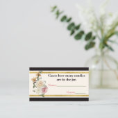 Carte de jeu Black, Ivory, Gold Floral Fête des ma (Debout devant)