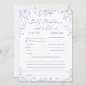 Carte de jeu Blue Baby shower Prédictions et conse (Devant)