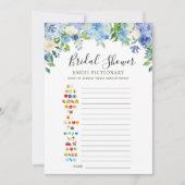 Carte de jeu Blue Hydrangea Floral Fête des mariée (Devant)