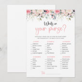 Carte de jeu Blush Floral Qu'est-ce qu'il y a dans (Devant / Derrière)