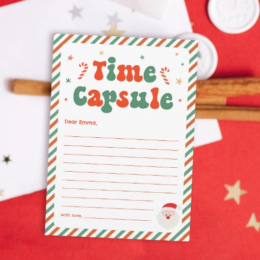 Carte de jeu capsule temporelle de Noël