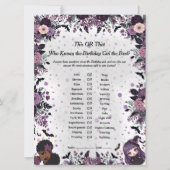 Carte de jeu "Ceci ou Cela" pour une fille d'anniv (Devant)