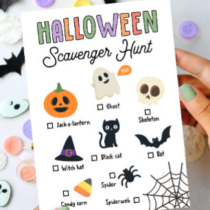 Carte de jeu Chasse au trésor pour enfants Hallowe