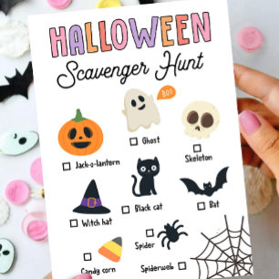 Carte de jeu Chasse au trésor pour enfants Hallowe