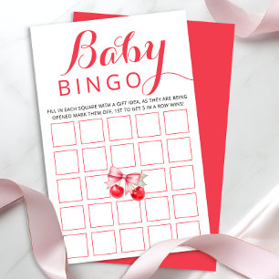 Carte de jeu Cherry Baby Bingo Activité baby sho
