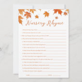 Carte de jeu Chute Baby shower Nursery Rhyme (Devant)