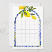 Carte de jeu Citron Méditerranéen Bingo Fête des m (Dos)