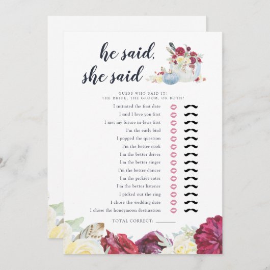 Carte de jeu Citrouille à deux côtés de la Fête de (Devant / Derrière)