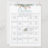 Carte de jeu Coastal Chinoiserie Christmas Bingo (Devant)