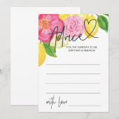 Carte de jeu Conseils sur les Baby showers floraux (Devant / Derrière)