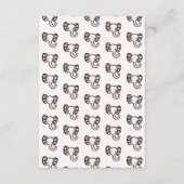 Carte de jeu Cute rose éléphant Diaper Raffle (Dos)