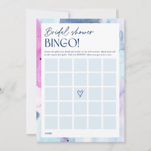 Carte de jeu d'activité de bingo de cadeaux de dou (Devant)
