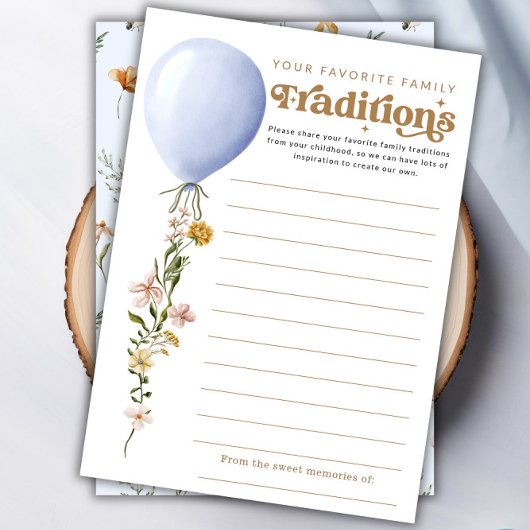 Carte de jeu de Baby shower de ballon de tradition