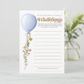 Carte de jeu de Baby shower de ballon de tradition (Debout devant)