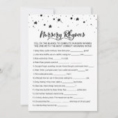 Carte de jeu de Baby shower de la Nursery Rhyme (Devant)