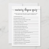 Carte de jeu de Baby shower de la Nursery Rhyme (Devant)