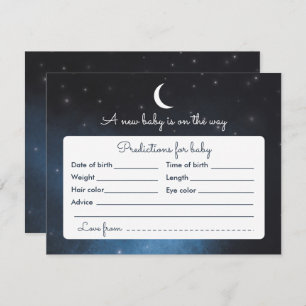 Carte de jeu de baby shower de nuit étoilée de