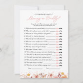 Carte de jeu de baby shower « Fall Who Said It » (Devant)