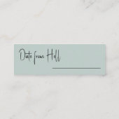 Carte de jeu de Baby Shower Mariage Fantaisie Date (Dos)