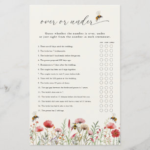 Carte de jeu de Baby Shower 'Meant To Bee Over ou