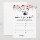 Carte de jeu de Baby Shower 'Où étions-nous' (Devant / Derrière)