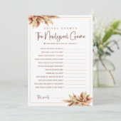 Carte de jeu de Baby Shower pour jeune mariée avec (Debout devant)