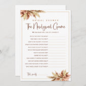 Carte de jeu de Baby Shower pour jeune mariée avec (Devant / Derrière)