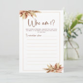 Carte de jeu de Baby Shower : Qui suis-je - Herbe  (Debout devant)