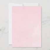 Carte de jeu de Baby shower Rose Pink Watercolor (Dos)