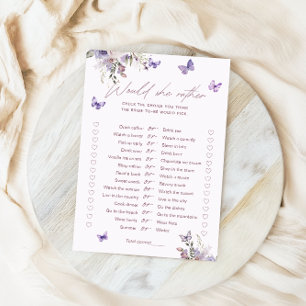 Carte de jeu de Baby Shower 'Would She Rather Butt