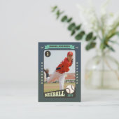 Carte de jeu de baseball Retro personnalisée (Debout devant)