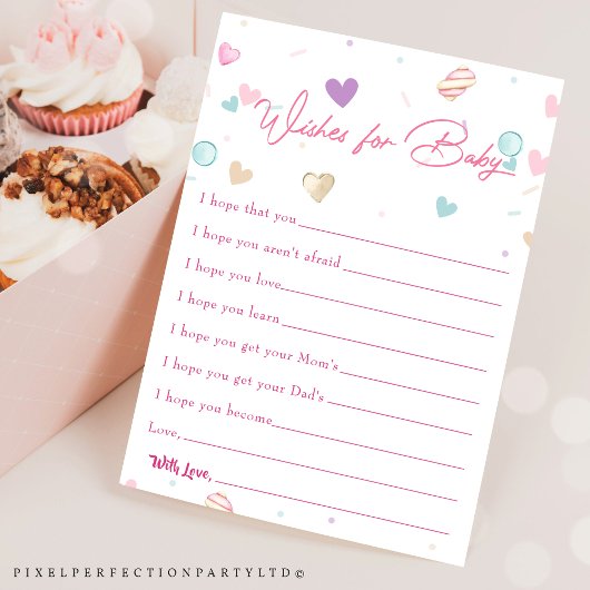 Carte de jeu de bébé doux Donut Baby Wishes