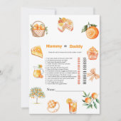 Carte de jeu de bébé Trait botanique Citrus pour b (Devant)